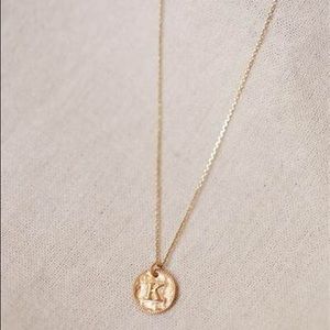 Sézane 9-Carat Gold Sara Pendant || “K”